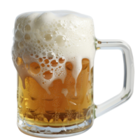 Refreshing Glass of Beer with Foam on Top Perfect for Celebrating and Enjoying a Relaxing Moment png