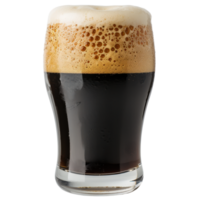 Dark Beer with Creamy Foam in Clear Glass . for Beverage and Food Content png