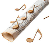 Musical Scroll with Notes . for Art and Design Concepts png