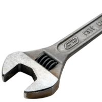 Close-Up of Adjustable Wrench on Isolated Background for Tool and Repair Concepts png
