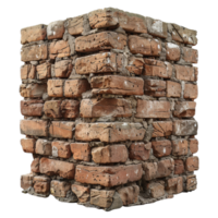 Textured Brick Wall with Detailed Surface and Natural Weathering Patterns for Architectural Use png