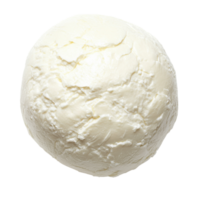 Close Up Round Mozzarella Cheese on transparent background. png