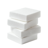White Styrofoam Packaging Stack on transparent background. png