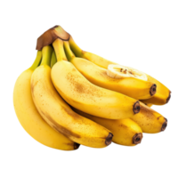 Fresh Bananas Healthy Snack on transparent background. png