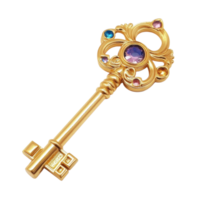 Golden Key Security Concept Image on transparent background. png