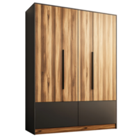 Modern Minimalist Wardrobe Design on transparent background. png