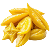 Starfruit Slices Background Image on transparent background. png