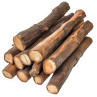 Rustic Wooden Logs Stack Image on transparent background. png
