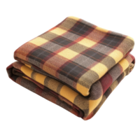 Cozy Wool Plaid Blanket Texture on transparent background. png