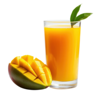 Refreshing Mango Juice with Fruit on transparent background. png