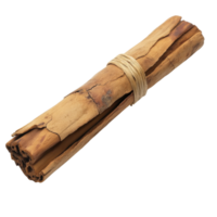 Natural Cinnamon Bark Stick on transparent background. png