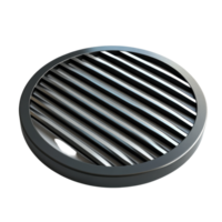 3D Render Round Grill Component on transparent background. png