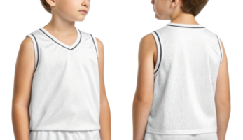 stylish basketball jersey mockup designed for young athletes showcases comfortable fit and breathable material perfect for practice png