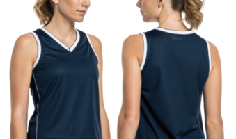 stylish basketball jersey mockup showcases sleek design perfect for athletes. This versatile piece combines comfort and performance seamlessly png