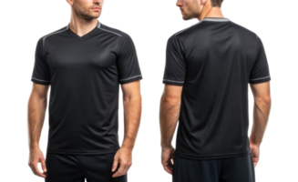 sleek soccer jersey mockup showcasing modern design perfect for athletes. This versatile piece combines style and functionality seamlessly png