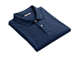 Folded shirt template showcasing stylish navy color perfect for casual or formal occasions. Ideal for layering or standalone wear png