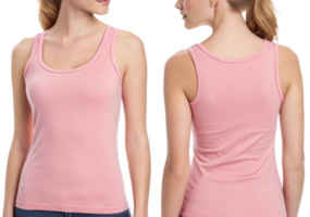 stylish pink tank top mockup showcasing comfortable fit and versatile design perfect for casual wear or layering png