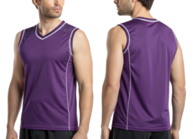 stylish volleyball jersey template designed for athletes, featuring sleek purple color and modern design elements that enhance performance png