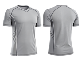 stylish gray volleyball jersey template designed for athletes, featuring modern fit and breathable fabric for optimal performance png