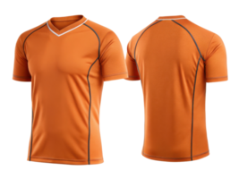 vibrant orange jersey designed for volleyball, featuring sleek template that enhances performance and style png