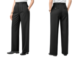 Stylish black pants mockup showcasing modern design with tailored fit perfect for various occasions and outfits png