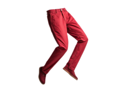 Stylish red pants mockup showcasing modern design perfect for casual or formal wear, adding vibrant touch to any outfit png