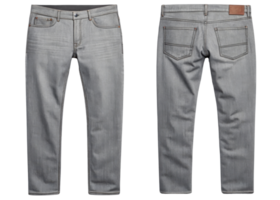 Stylish gray pants mockup showcasing modern design perfect for casual wear and versatile outfits. Ideal for fashion enthusiasts png