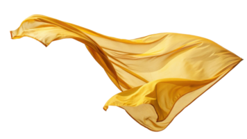 flowing yellow fabric waving gracefully in air, creating sense of movement and elegance png