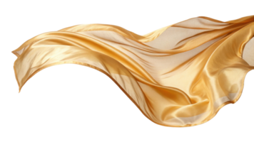 flowing golden silk fabric, showcasing its smooth texture and elegant drape, evokes sense of luxury and sophistication png