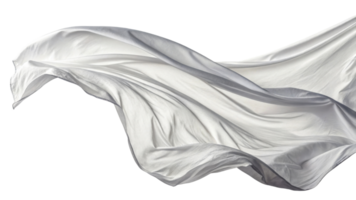 flowing white fabric creates sense of elegance and movement, perfect for various design projects png