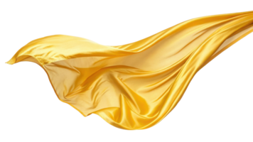 flowing piece of golden silk fabric creates elegant and luxurious appearance, perfect for various design projects png