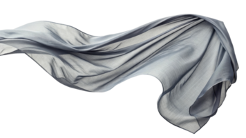 écoulement pièce de pur en tissu dans doux gris tons, création élégant et aéré apparence. en tissu mouvement ajoute sens de la grâce et fluidité png
