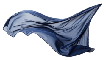 flowing blue fabric drapes elegantly, showcasing its soft texture and graceful movement, evoking sense of calm and sophistication png