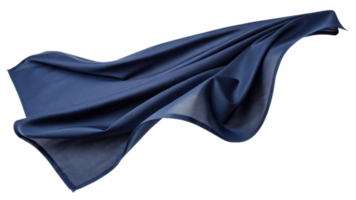 flowing blue fabric drapes elegantly, showcasing its soft texture and graceful movement, perfect for various design projects png
