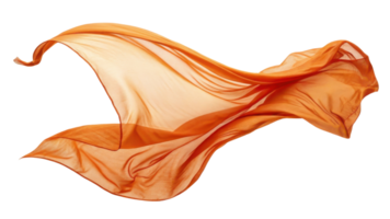 flowing orange fabric creates sense of movement and elegance, perfect for design projects png