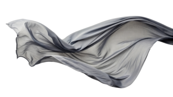 flowing gray fabric creates sense of elegance and movement, showcasing its soft texture and delicate drape png