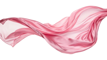 flowing pink silk fabric creates sense of elegance and softness, perfect for various design projects png