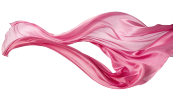 Flowing pink silk fabric creating elegant and soft appearance, perfect for various design projects png