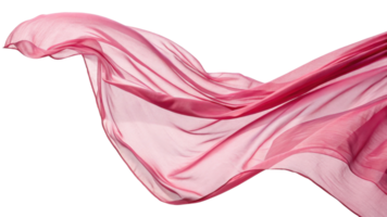Soft pink fabric flowing gracefully in air, creating elegant and dreamy atmosphere. delicate texture adds touch of sophistication png