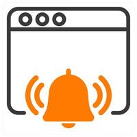 seo notification icon concept in orange vector
