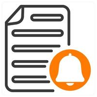 file notification icon concept in orange vector