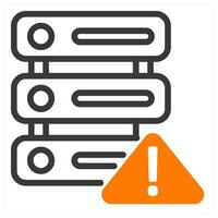 server information icon concept in orange vector