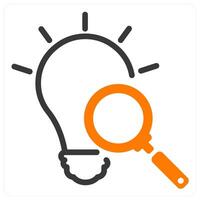 find solution icon concept in orange vector