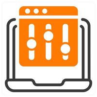 refine webpage icon concept in orange vector