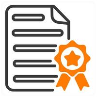seo certificate icon concept in orange vector