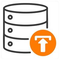 backup icon concept in orange vector