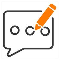 blog icon concept in orange vector