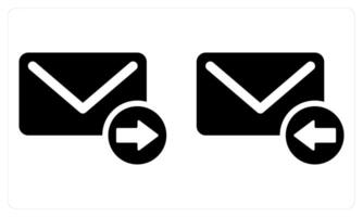 Send Message and Receive Message in black color vector