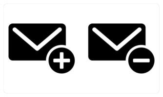 Add Message and Remove Message in black color vector