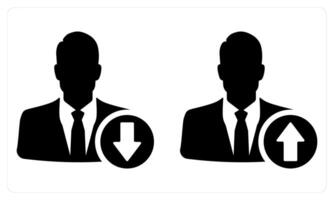 Download Profile and Upload Profile in black color vector